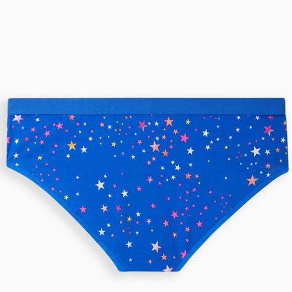 Torrid Star Print Panty Cotton Blend Hipsters Blue - Picture 3 of 3